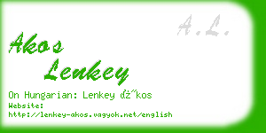 akos lenkey business card